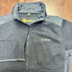Solstice Jacket Mens Medium Full Zip Outdoor Softshell Chest Pocket Fleece Layer